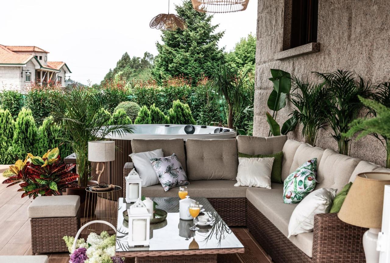 Casa Victoria Garden Con Jacuzzi Y Piscina Villa Caldas De Reis Bagian luar foto