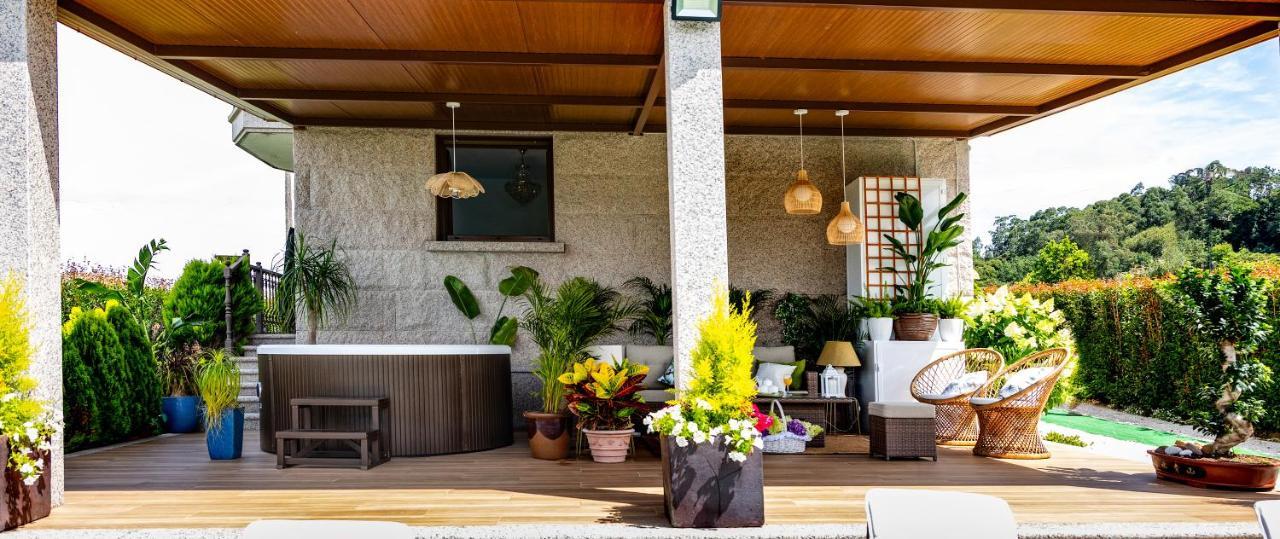 Casa Victoria Garden Con Jacuzzi Y Piscina Villa Caldas De Reis Bagian luar foto