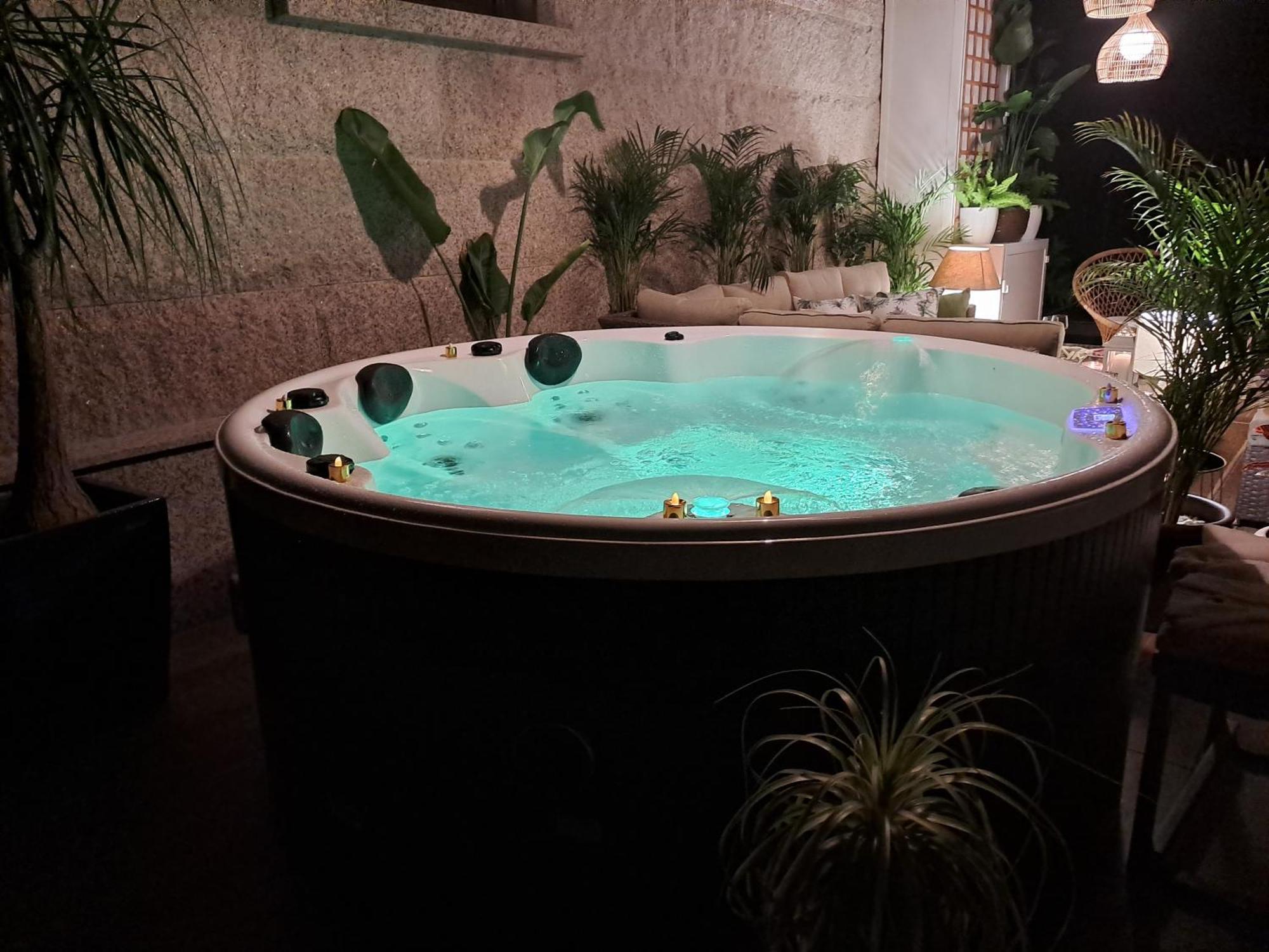 Casa Victoria Garden Con Jacuzzi Y Piscina Villa Caldas De Reis Bagian luar foto